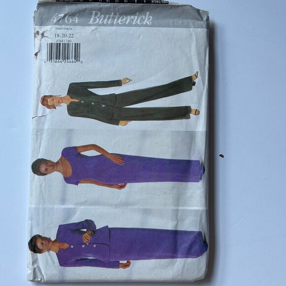 Butterick Pattern 4764 Jacket, Dress & Pants - Picture 2 of 3